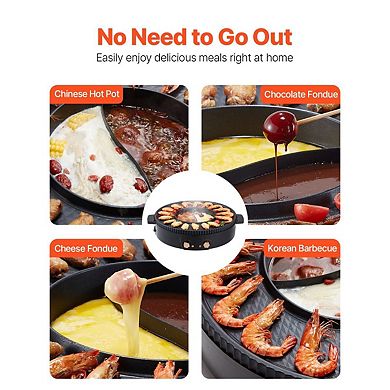 Electric Hot Pot and Grill Combo for Family Meals or Small Gatherings