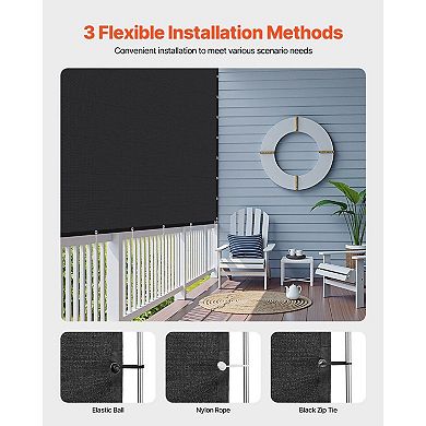 UV Protection Outdoor Shade Cloth with Grommets and Ties