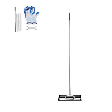 Garden and Lawn Leveling Rake, Powder-Coated Carbon Steel with Rubber Grip