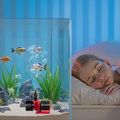 3-in-1 Aquarium Pump with Wave Modes,Suction Cups 60W Motor, Max Lift