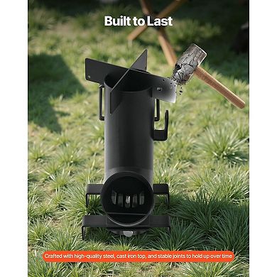 Wood-Burning Rocket Stove Lightweight Portable Outdoor Cooking Stove