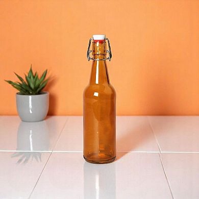 Swing Top Glass Bottles with Flip Cap for Home Brewing
