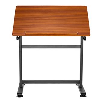 Adjustable Drafting Table with 090° Tilting Desktop and Pen Holders