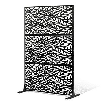 Metal Privacy Screen Panel, Patio or Garden Partition, Indoor and Outdoor Use