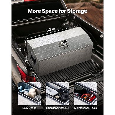 Locking Aluminum Truck Tool Box with Tread Pattern for Pickup Bed Storage