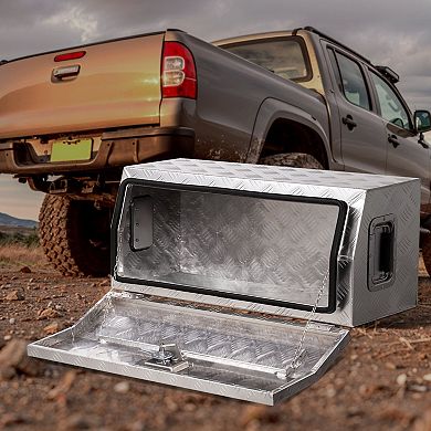 Locking Aluminum Truck Tool Box with Tread Pattern for Pickup Bed Storage