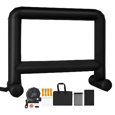 Portable Outdoor Inflatable Movie Screen with Front and Rear Projection and Carry Bag