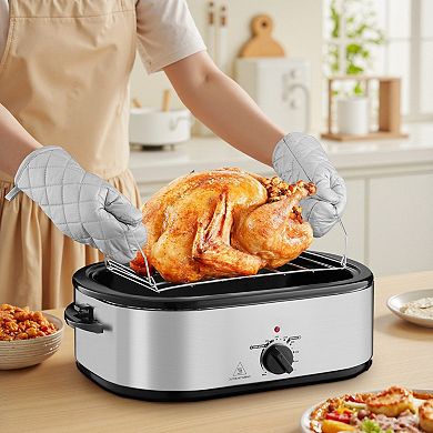20QT Electric Roaster Oven with Adjustable 150450℉ Temp and 1450W Power