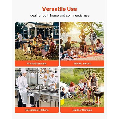 4-Piece Stainless Steel BBQ Tool Set with Spatula, Fork, Tongs, and Brush