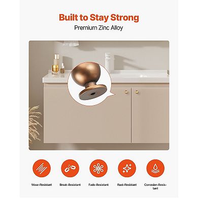 12-Pack Zinc Alloy Cabinet Knobs in Antique Brass for Kitchen and Bathroom
