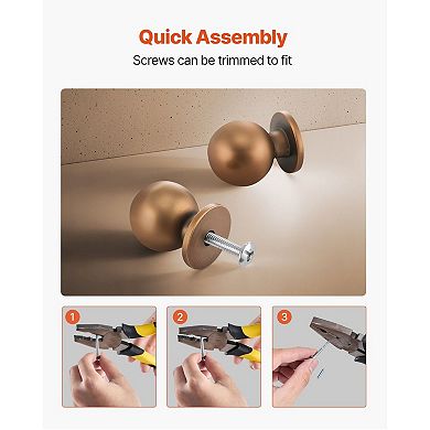 12-Pack Zinc Alloy Cabinet Knobs in Antique Brass for Kitchen and Bathroom