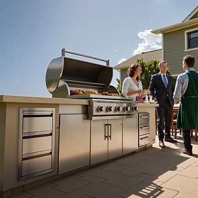 3-Tier Stainless Steel Kitchen Drawer Organizer for Utensils and Cookware