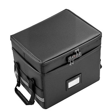 Fireproof and Waterproof Document Box with 3-Digit Lock for Home or Office