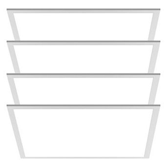 LED Flat Panel Ceiling Light Adjustable Brightness Color Temperature - 4 Pack