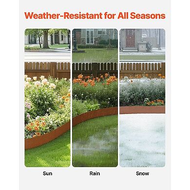 Outdoor Garden Edging for Pathways, Lawns, and Flowerbeds, 6-Piece Set