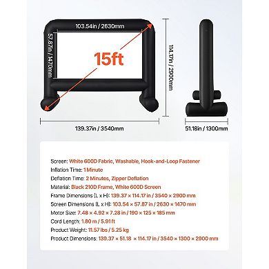 Large Portable Projector Screen for Outdoor Movies and Events