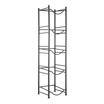 5 tier Gallon Water Bottle Storage Rack with Shelf Grooves and Powder-Coated Iron