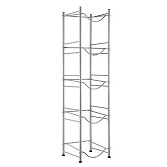 5 tier Gallon Water Bottle Storage Rack with Shelf Grooves and Powder-Coated Iron