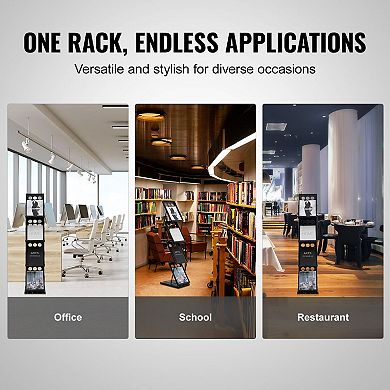 4-Pocket Foldable Magazine and Brochure Stand for Offices, Hotels, or Trade Shows