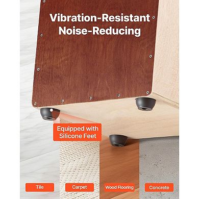 Compact Wooden Cajon Drum Box with Snare System for Seated Hand Percussion