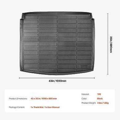 Custom Fit Vehicle Cargo Mat TPE Trunk Liner Pet Gear Protection