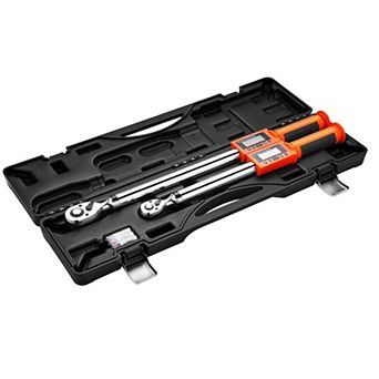 2 pc Digital Torque Wrench Set with Drives, LED Display