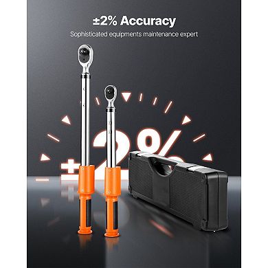 2-Piece Digital Torque Wrench Set with Drives, LED Display