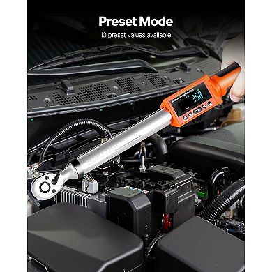 2-Piece Digital Torque Wrench Set with Drives, LED Display