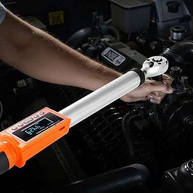 2-Piece Digital Torque Wrench Set with Drives, LED Display