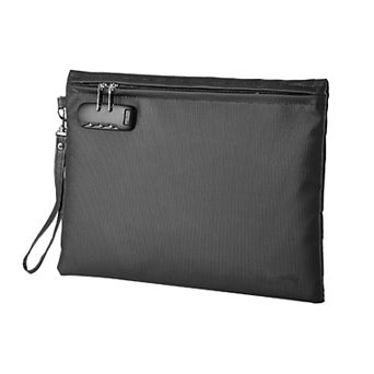 Lightweight Fireproof Document Bag with Lock for Papers, Cash, and Valuables