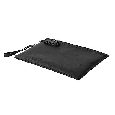 Lightweight Fireproof Document Bag with Lock for Papers, Cash, and Valuables