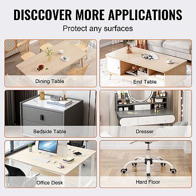 Table Cover Protector for Dining Tables and Work Surfaces with Wipe-Clean Care