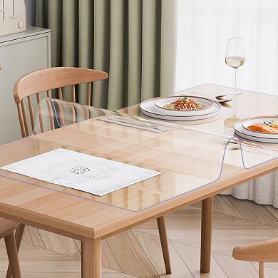 Table Cover Protector for Dining Tables and Work Surfaces with Wipe-Clean Care