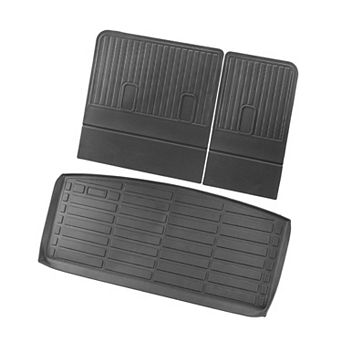 Vehicle Cargo Liner and Backrest Mat Set Tool-Free Install All-Weather Interior Guard