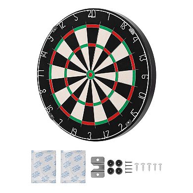 Sisal Dartboard with Self-Healing Fibers and Rotatable Number Ring