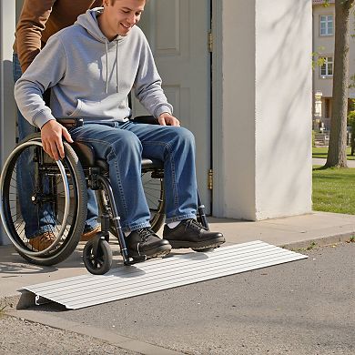 Aluminum Threshold Ramp for Home Entryways and Interior Doors