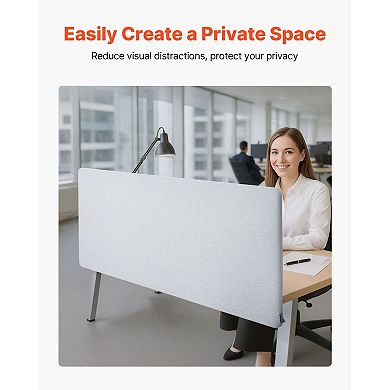 Adjustable Desk Privacy Panel 60 x 24 in for Classroom Library or Home Office
