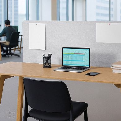 Adjustable Desk Privacy Panel 60 x 24 in for Classroom Library or Home Office