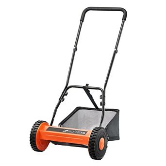 Manual Push Reel Mower Cutting Width, Adjustable Height, Durable Steel Blades
