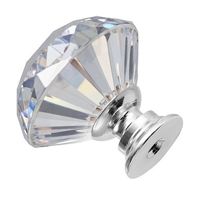 12-Pack Acrylic Cabinet Knobs, Round Single-Hole Drawer Pulls with Screws