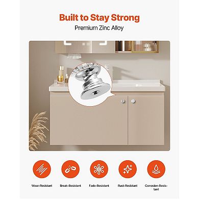 12-Pack Acrylic Cabinet Knobs, Round Single-Hole Drawer Pulls with Screws