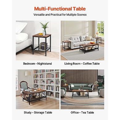 Living Room Coffee Table Set with 2 Coordinating Side Tables