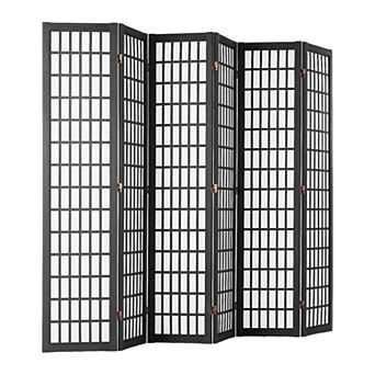 3-Panel Japanese Style Room Divider with Paulownia Wood Frame and Nonwoven Fabric Panels