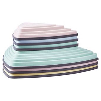 Indoor and Outdoor Toddler Steppingstones, 6 pc Geometric Macaron Set