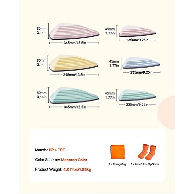 Indoor and Outdoor Toddler Steppingstones, 6-Piece Geometric Macaron Set
