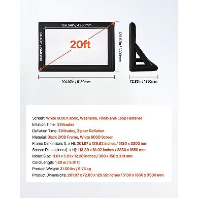 Backyard Inflatable Projector Screen for Movies Parties and Weddings