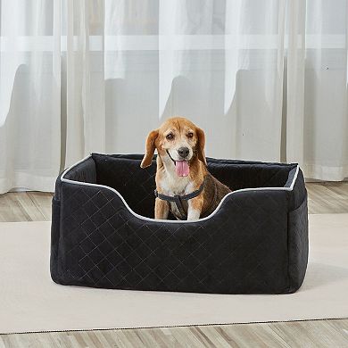Dog Car Seat Secure Travel Seat with Adjustable Seat Belt and Premium Buckles