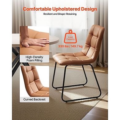 5-Piece Round Dining Table Set with Foam-Padded Chairs for Kitchen or Dining Room