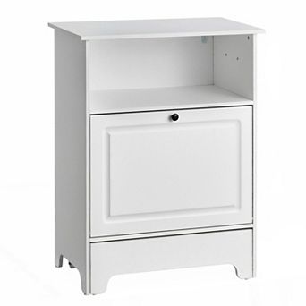 Indoor Dog Feeding Station with Pull-Out Drawer and Storage Cabinet