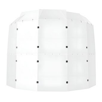 10-Panel Drum Shield Kit with Clear Acrylic Panels and Adjustable Angles